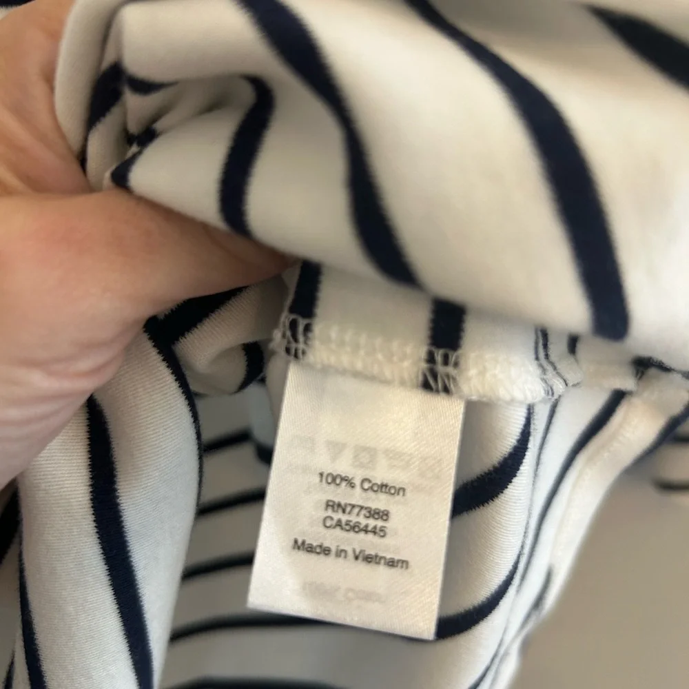NWT J. Crew Mercantile Striped Bell Sleeve Tee Shirt size XXS White Blue Stripe